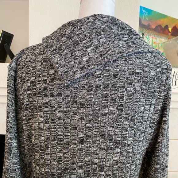 Robbie Bee Women’s Midi Sweater Dress, Fit & Flare, Gray/Black Size L - Picture 7 of 11